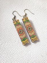 Load image into Gallery viewer, Minimal Boho Wood Earrings: Simple Lightweight Statement Dangles - handmade wood earrings - Ink &amp; Inspirations Boutique
