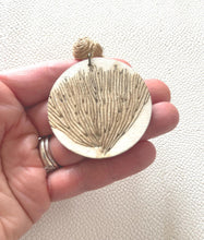 Load image into Gallery viewer, Classic Fan Coral Earrings: Wood Post Dangles for Summer Vacation - handmade wood earrings - Ink &amp; Inspirations Boutique
