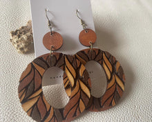 Load image into Gallery viewer, Handmade wood earrings - Ink &amp; Inspirations Boutique
