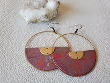 Load image into Gallery viewer, Summer Hoops Colorful Wood Earrings
