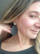 Load image into Gallery viewer, Mariana Black Boho Wood Earrings
