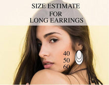 Load image into Gallery viewer, Tahiti mandala engraved stacked circle wood earrings, original Etsy photo 20
