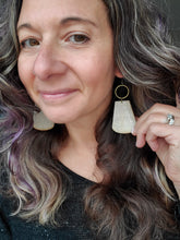 Load image into Gallery viewer, Nightfall Wood Dangle Earrings
