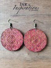 Load image into Gallery viewer, Pointsetta Ornament Christmas Wood Earrings
