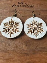 Load image into Gallery viewer, Boho Snow Wood Earrings
