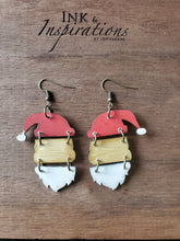 Load image into Gallery viewer, Santa Dangle Separates Wood Earrings
