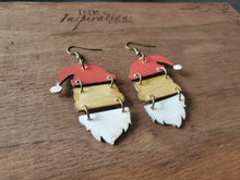 Load image into Gallery viewer, Santa Dangle Separates Wood Earrings
