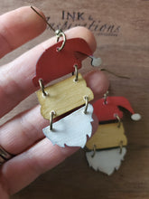 Load image into Gallery viewer, Santa Dangle Separates Wood Earrings
