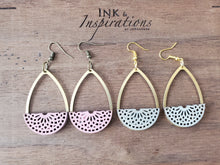 Load image into Gallery viewer, Fawna Wood Teardrop Earrings
