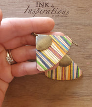 Load image into Gallery viewer, Spring Stripes Colorful Wood Earrings
