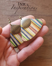 Load image into Gallery viewer, Spring Stripes Colorful Wood Earrings
