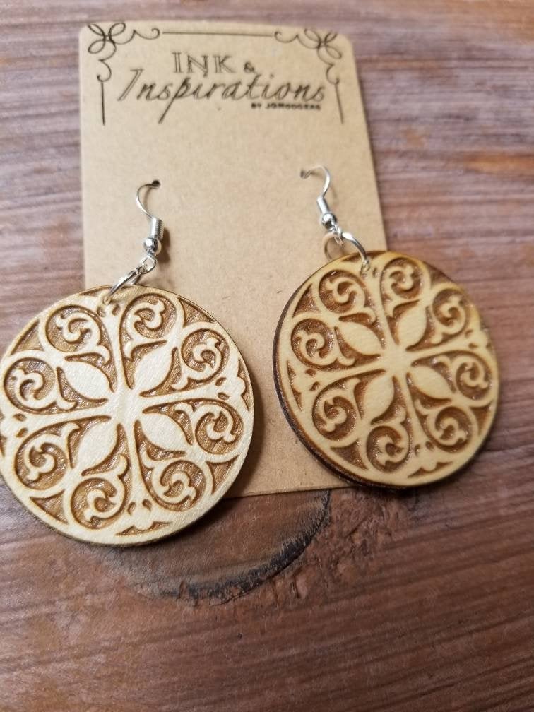 Mediterranean Wood Earrings