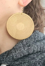 Load image into Gallery viewer, Cymbal Wood Earrings
