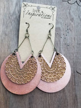 Load image into Gallery viewer, Rose Mandala Wood Earrings
