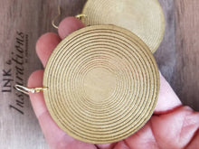 Load image into Gallery viewer, Cymbal Wood Earrings
