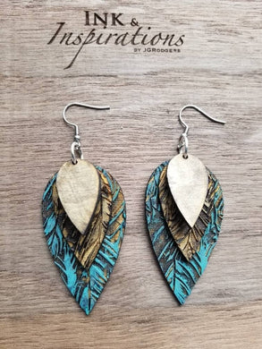 Angel Wing Wood Earrings