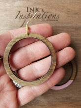 Load image into Gallery viewer, Sophisticated Wood Hoop Earrings
