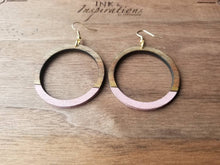 Load image into Gallery viewer, Sophisticated Wood Hoop Earrings
