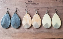 Load image into Gallery viewer, Country Fringe Wood Teardrop Earrings
