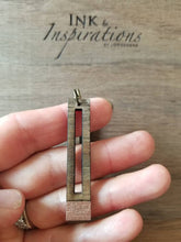 Load image into Gallery viewer, Silhouettes Rectangular Wood Earrings
