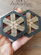 Load image into Gallery viewer, Geo Geometric Wood Earrings
