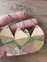 Load image into Gallery viewer, Seaglass Wood Earrings
