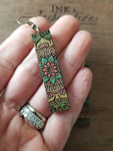 Load image into Gallery viewer, Minimal Boho II Rectangular Mandala Earrings
