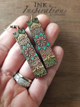 Load image into Gallery viewer, Minimal Boho II Rectangular Mandala Earrings
