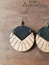 Load image into Gallery viewer, Boho Black Wood Earrings
