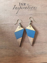 Load image into Gallery viewer, Rain Wood Geometric Dangle Earrings
