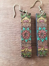 Load image into Gallery viewer, Minimal Boho II Rectangular Mandala Earrings
