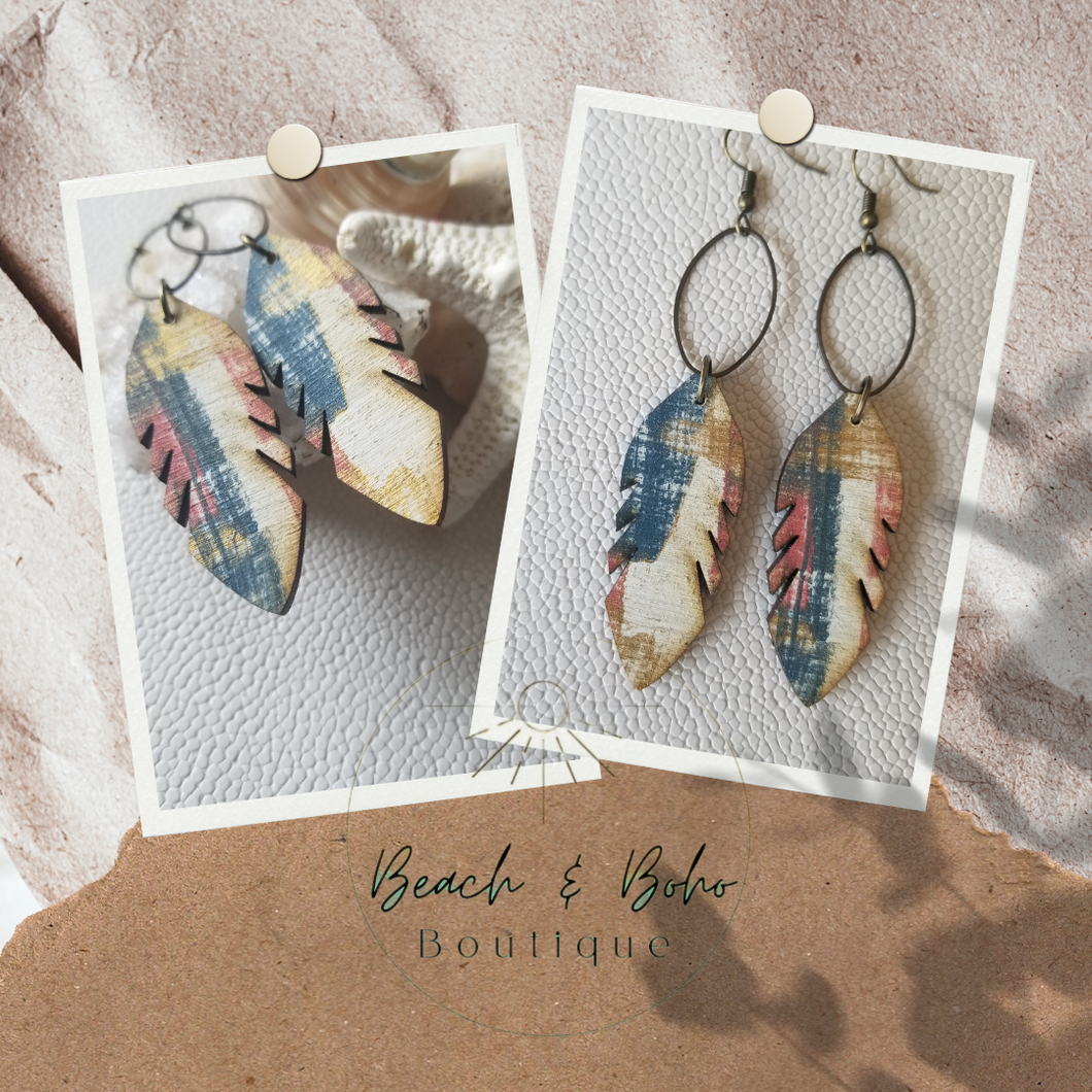 Featherwood Dangle Earrings